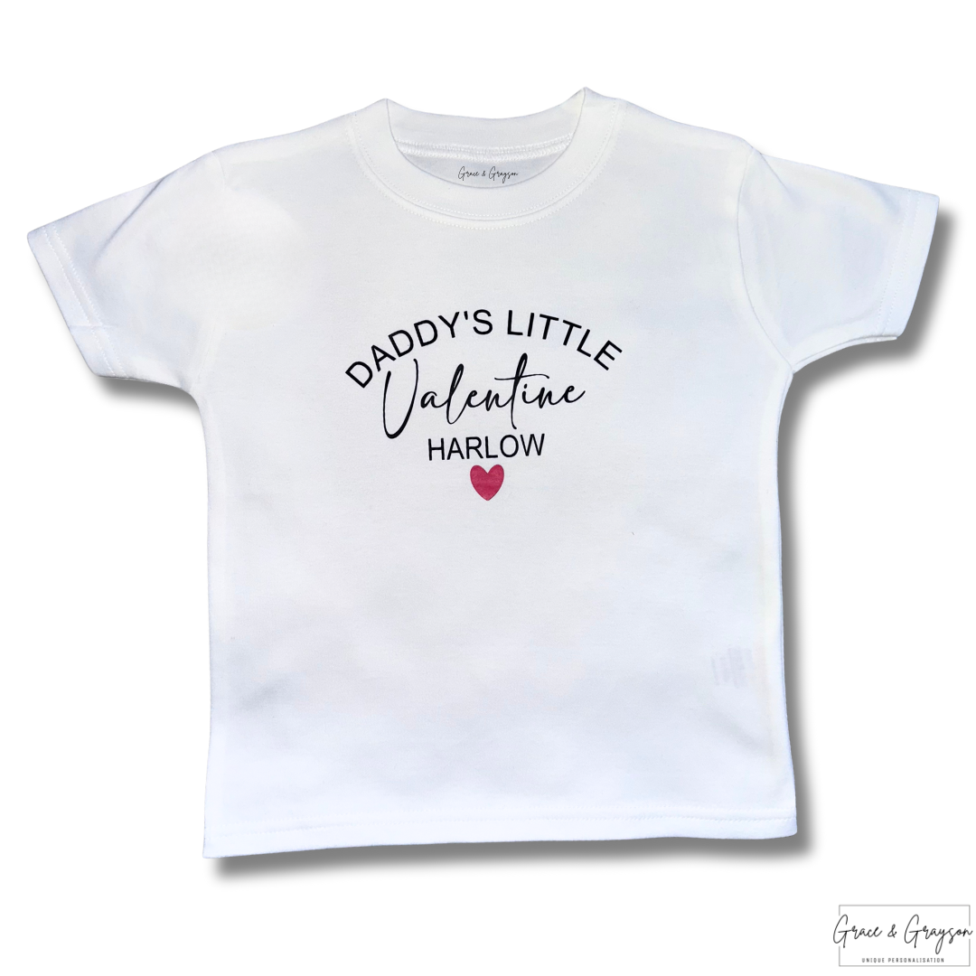 Personalised Daddy’s Little Valentine T-Shirt