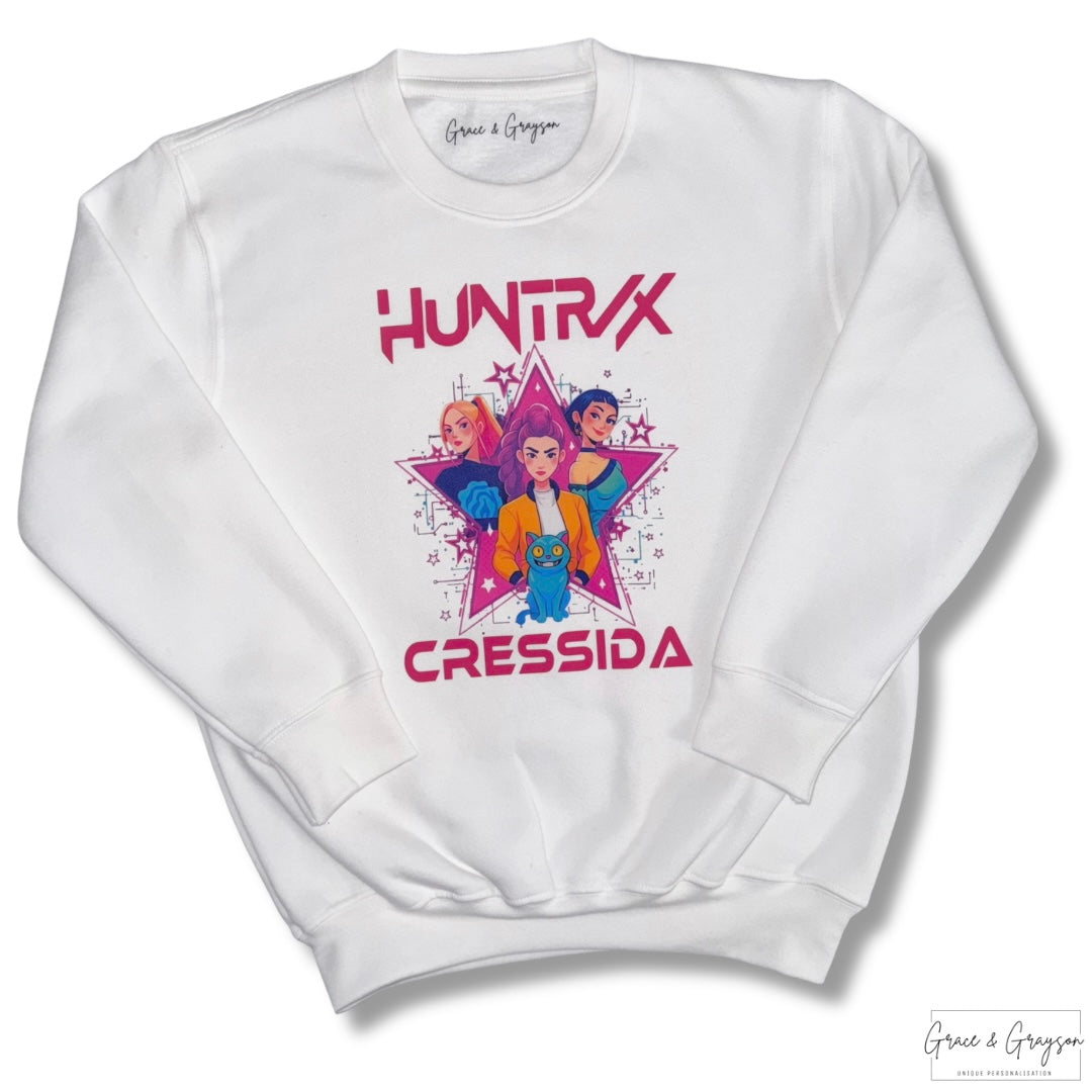 Personalised Huntrix K-Pop Demon Hunters Sweatshirt