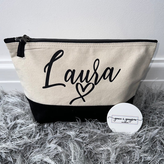 Personalised Heart Accessory Pouch