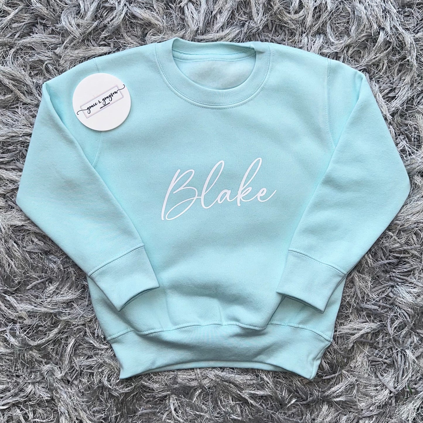 Personalised Pastel Blue Sweatshirt