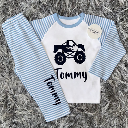 Personalised Monster Truck Pyjamas