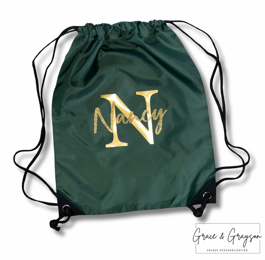 Kids Personalised Name & Initial Sports Bag
