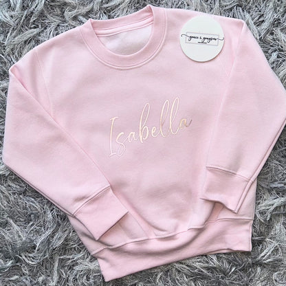 Personalised Pastel Pink Sweatshirt