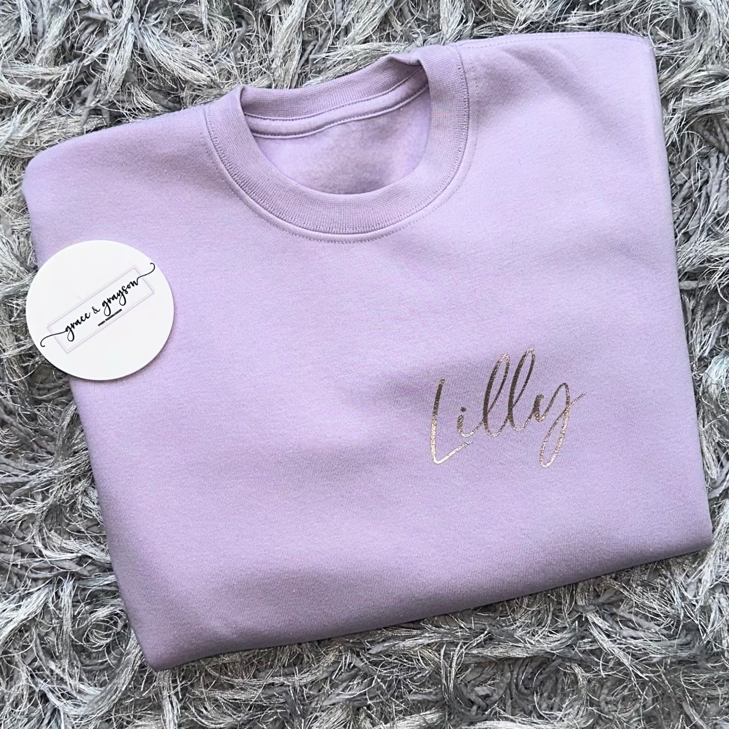 Personalised Pastel Purple Sweatshirt