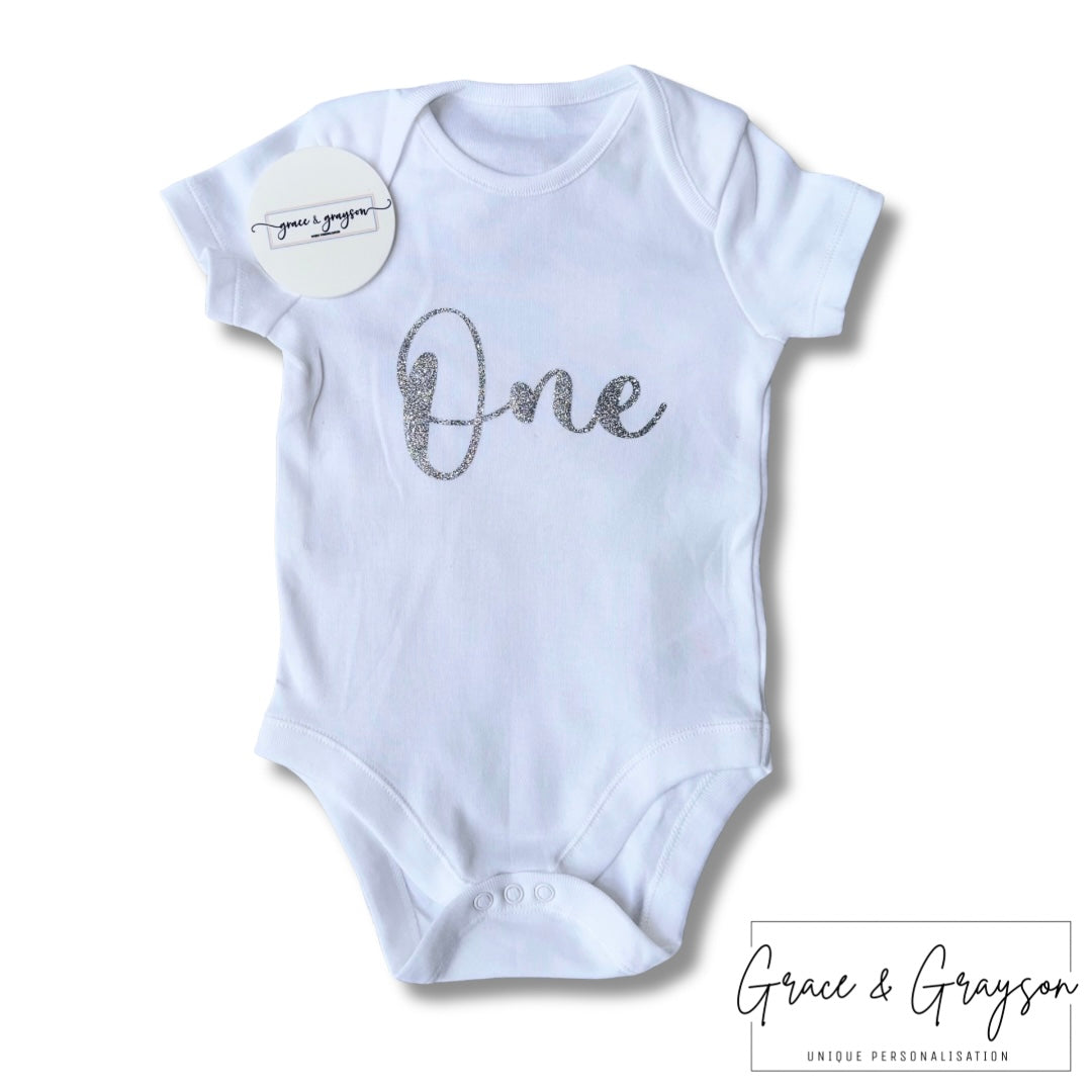Personalised One Birthday Baby Vest