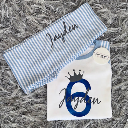 Personalised Birthday Number Pyjamas