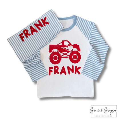Personalised Monster Truck Pyjamas