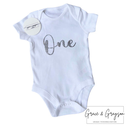 Personalised One Birthday Baby Vest