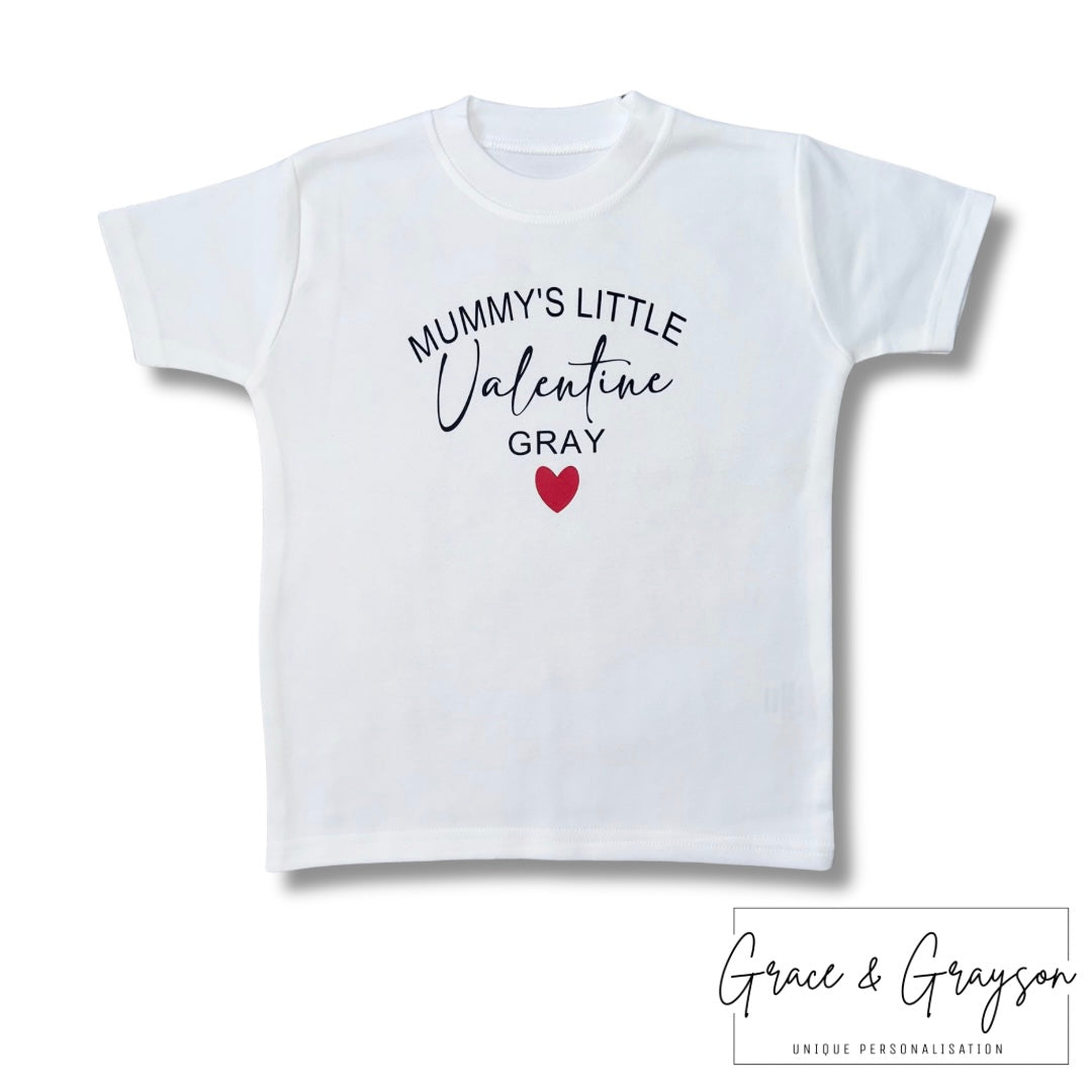 Personalised Mummy’s Little Valentine T-Shirt