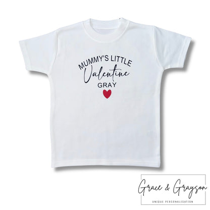 Personalised Mummy’s Little Valentine T-Shirt
