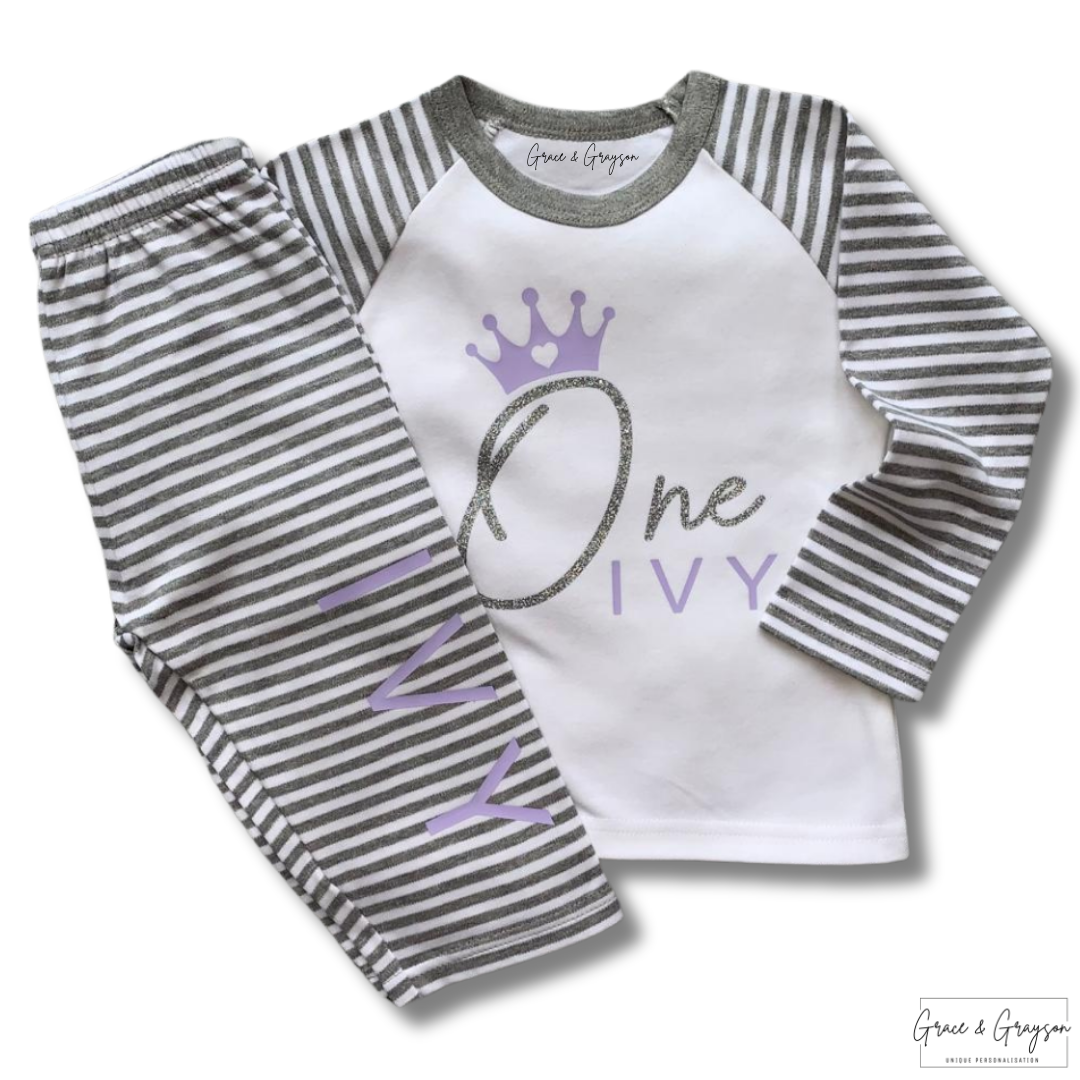Girls Personalised Birthday Pyjamas