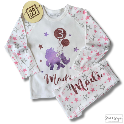 Personalised Birthday Unicorn Pyjamas