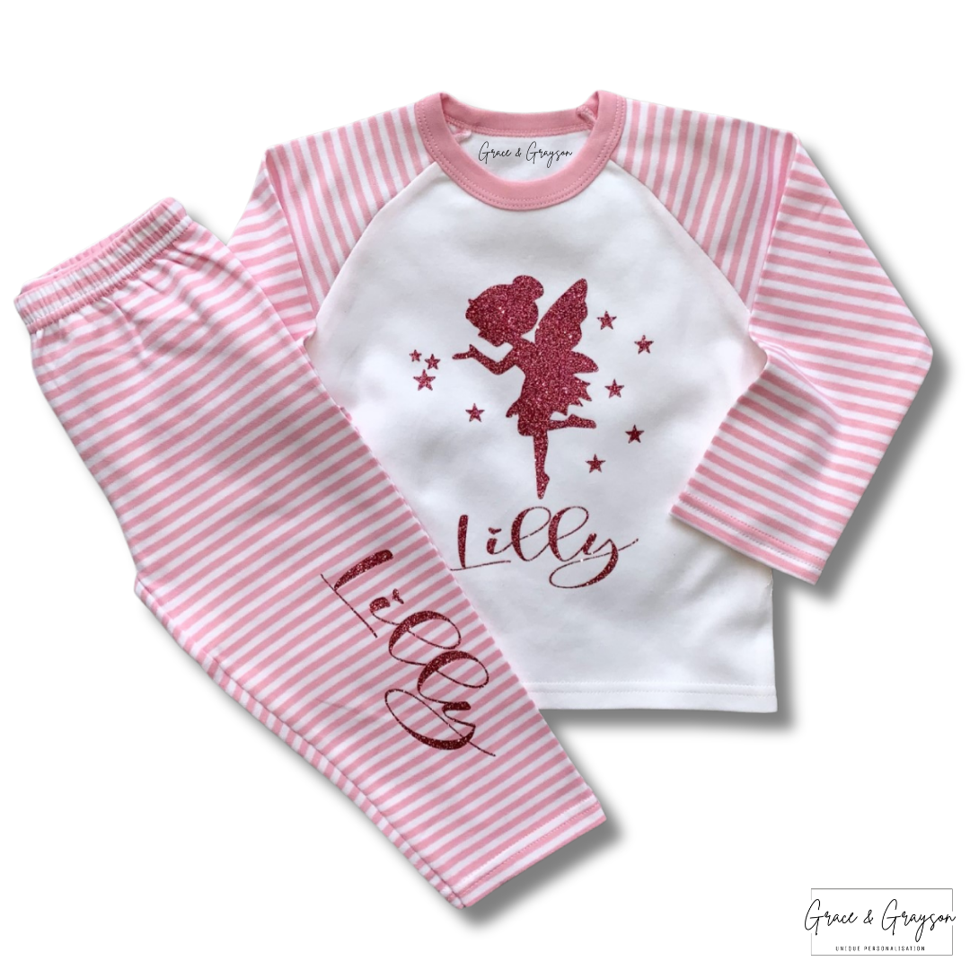 Girls Personalised Fairy Pyjamas