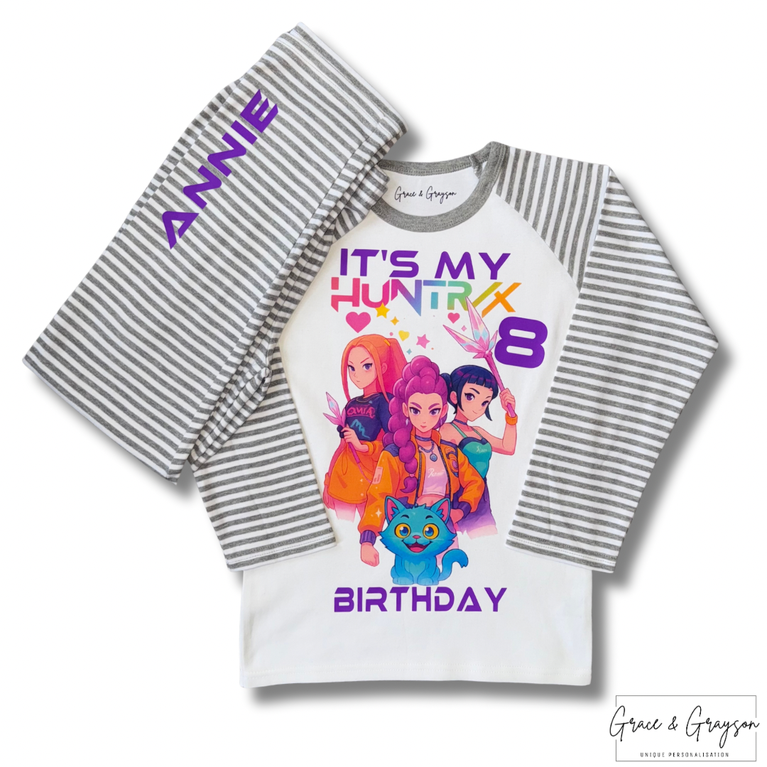 Girls Personalised It's My Huntrix K-pop Demon Hunters Birthday Pyjamas