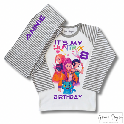 Girls Personalised It's My Huntrix K-pop Demon Hunters Birthday Pyjamas