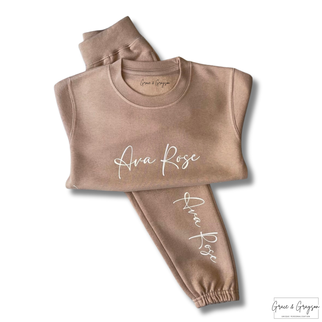 Personalised Warm Taupe Tracksuit