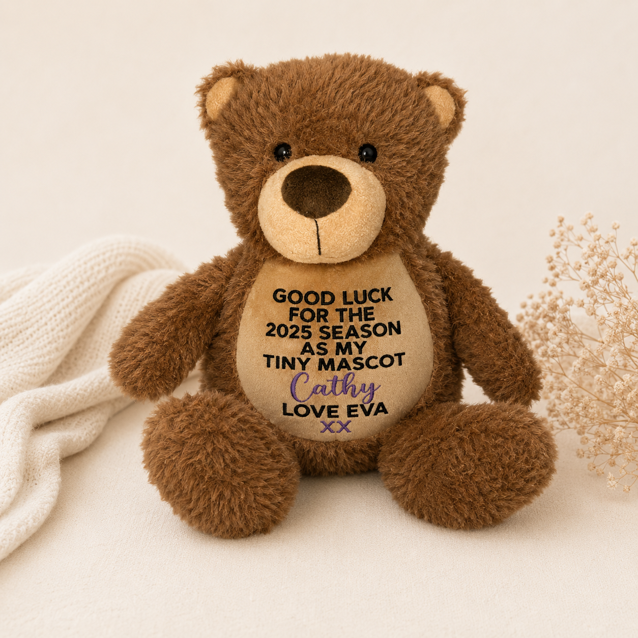 Personalised Good Luck Teddy Bear