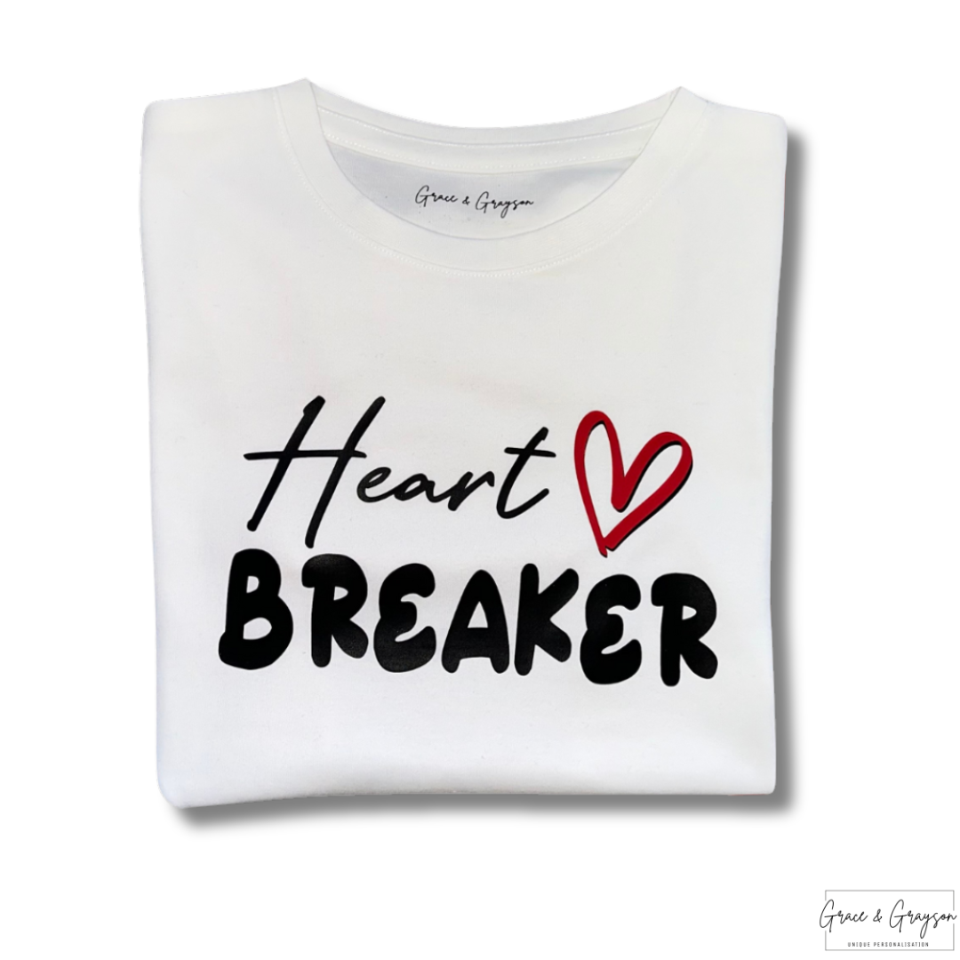 Personalised Valentines Heart Breaker T-Shirt