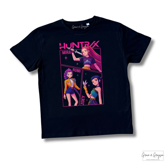 Huntrix K-Pop Demon Hunters Large Motif T-Shirt