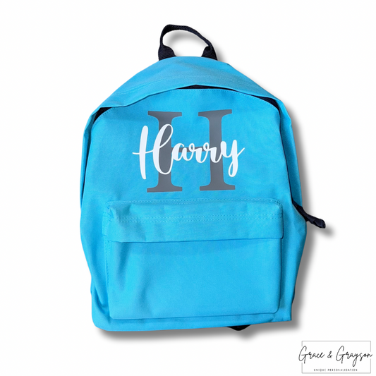 Kids Name & Initial Bigger Backpack