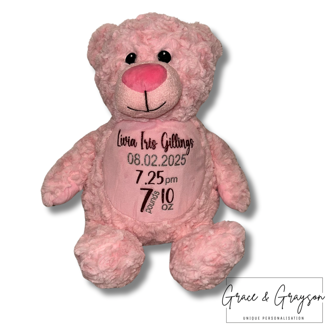 Personalised Birth Teddy Bear