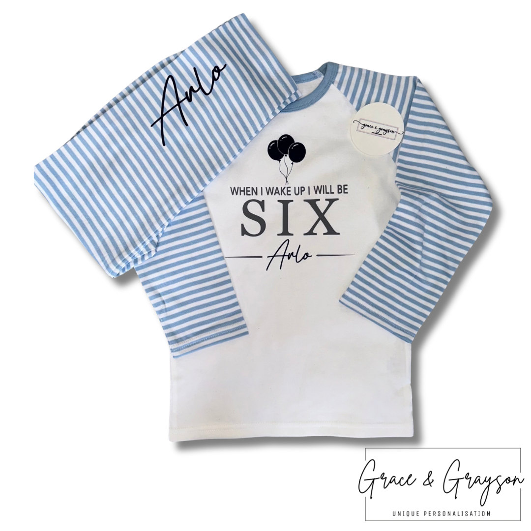 Personalised When I Wake Up Boys Birthday Pyjamas