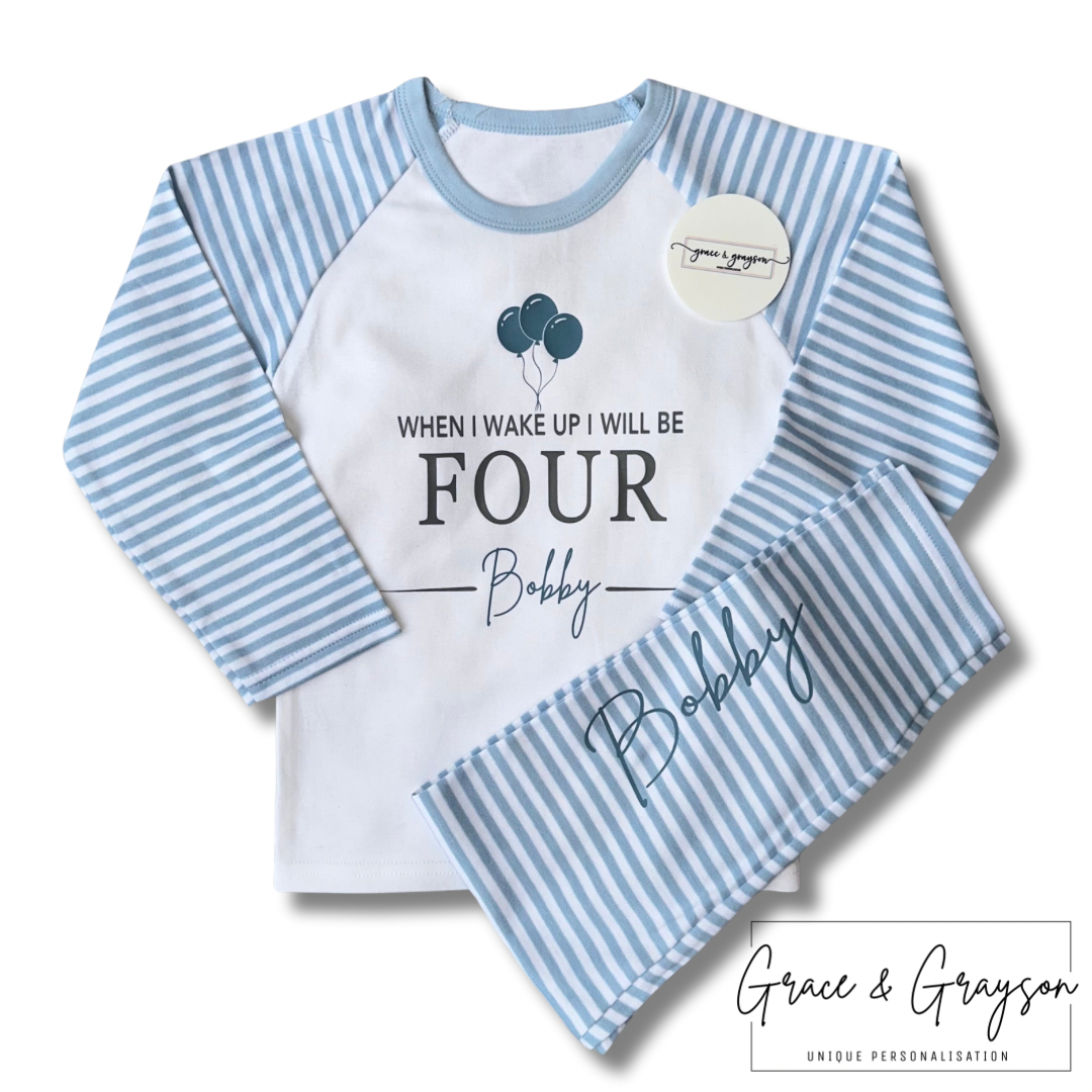 Personalised When I Wake Up Boys Birthday Pyjamas
