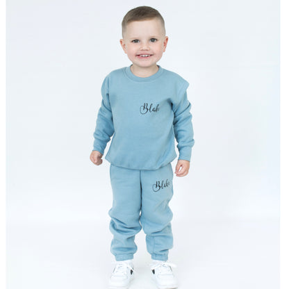 Personalised Dusty Blue Tracksuit