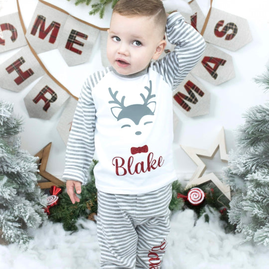 Personalised Christmas Reindeer Pyjamas