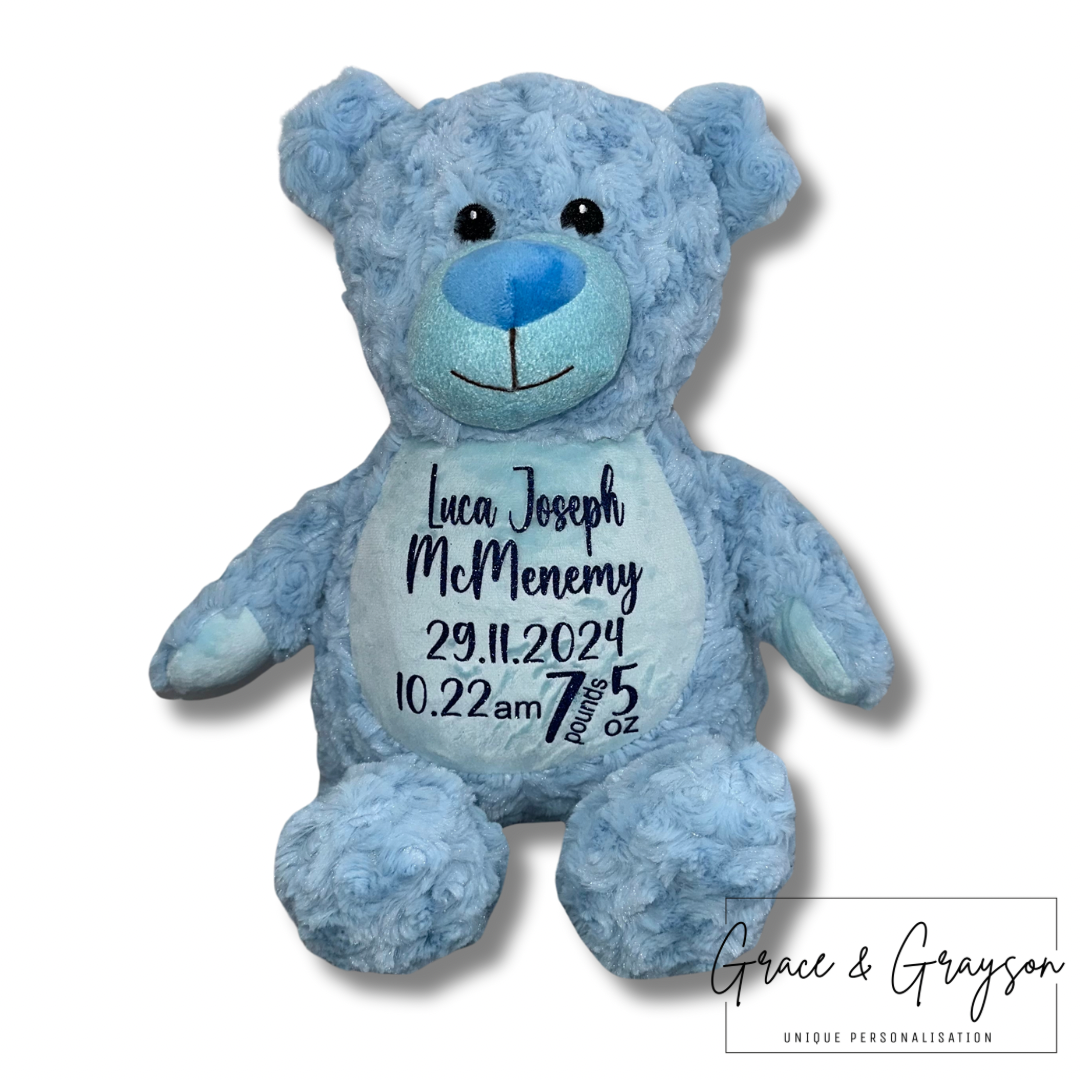 Personalised Birth Teddy Bear