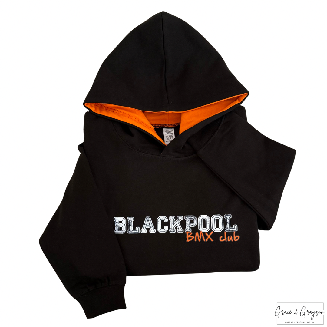 Kids Black & Orange Blackpool BMX Hoodie