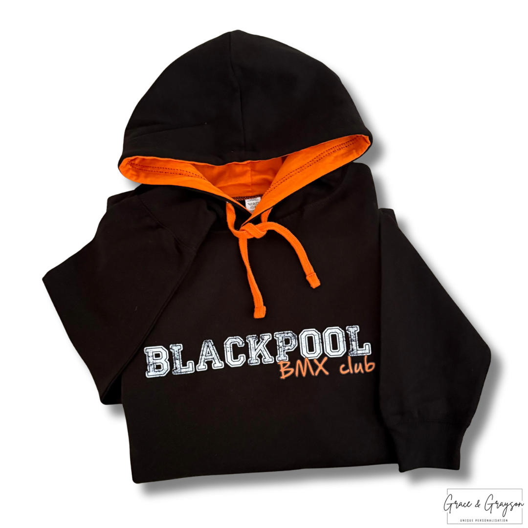 Adults Black & Orange Blackpool BMX Hoodie