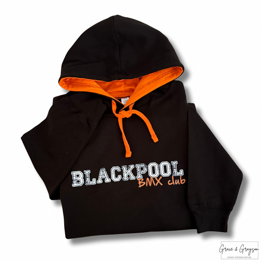Adults Black & Orange Blackpool BMX Hoodie