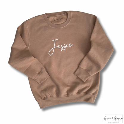 Personalised Warm Taupe Sweatshirt