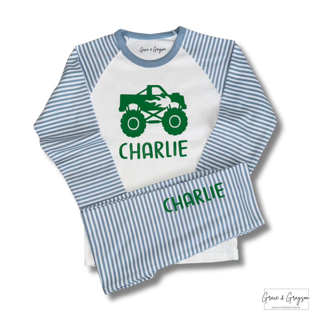 Personalised Monster Truck Pyjamas