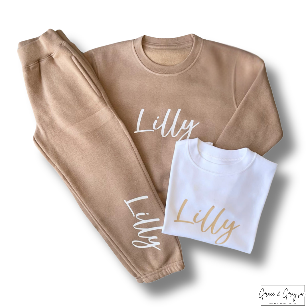 Three Piece Warm Taupe Tracksuit