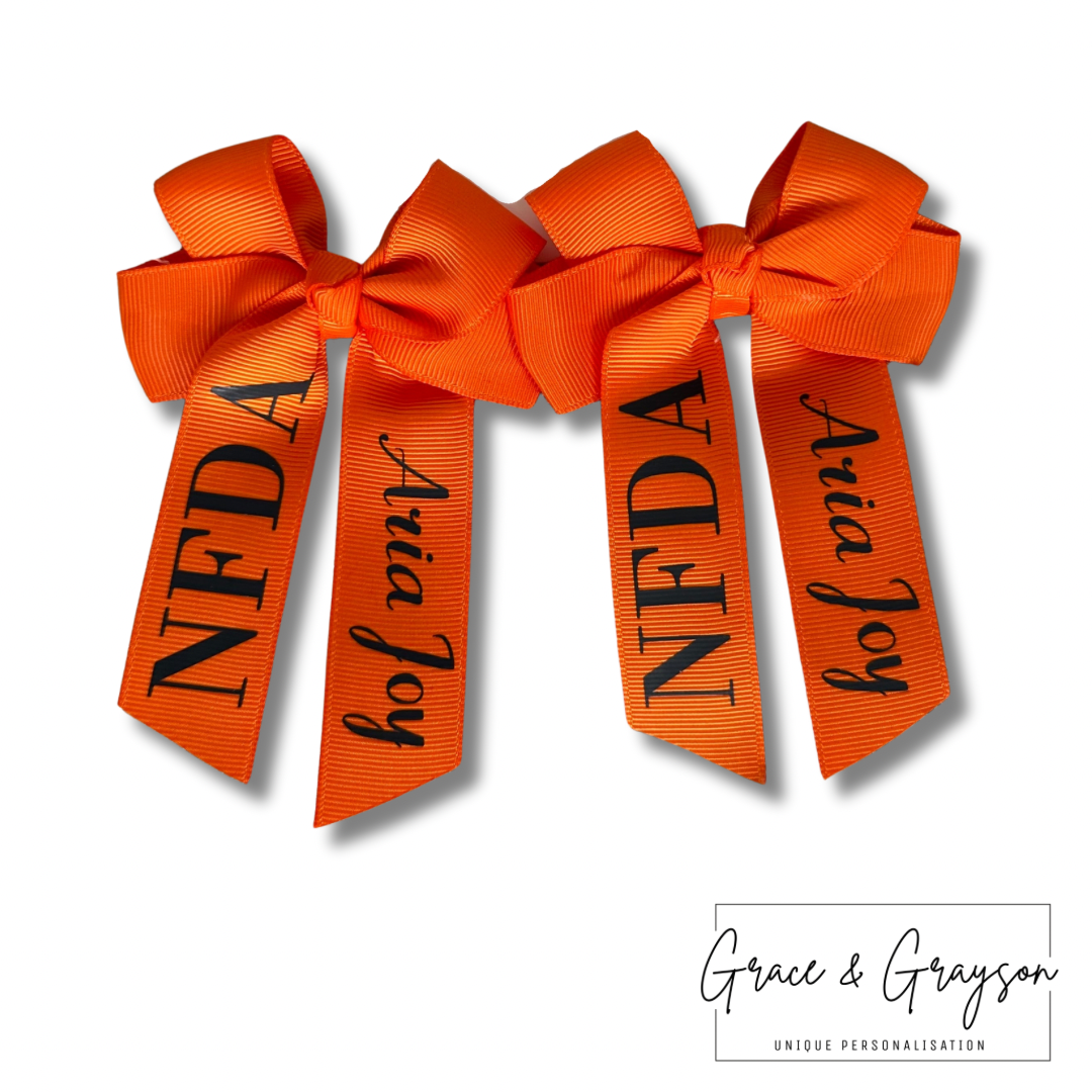 Nicky Figgins Dance Academy Orange Hair Bows
