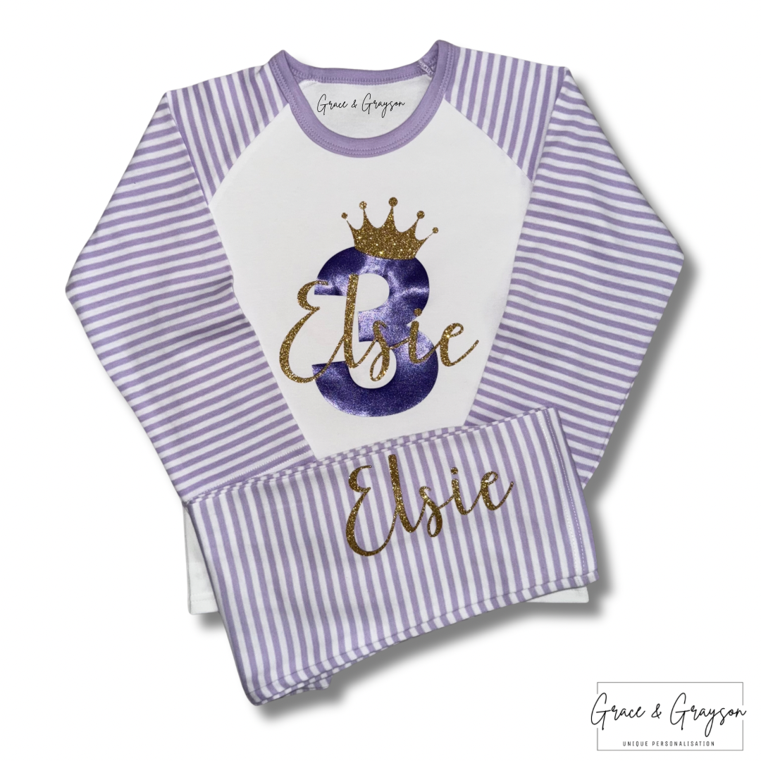 Personalised Birthday Number Pyjamas
