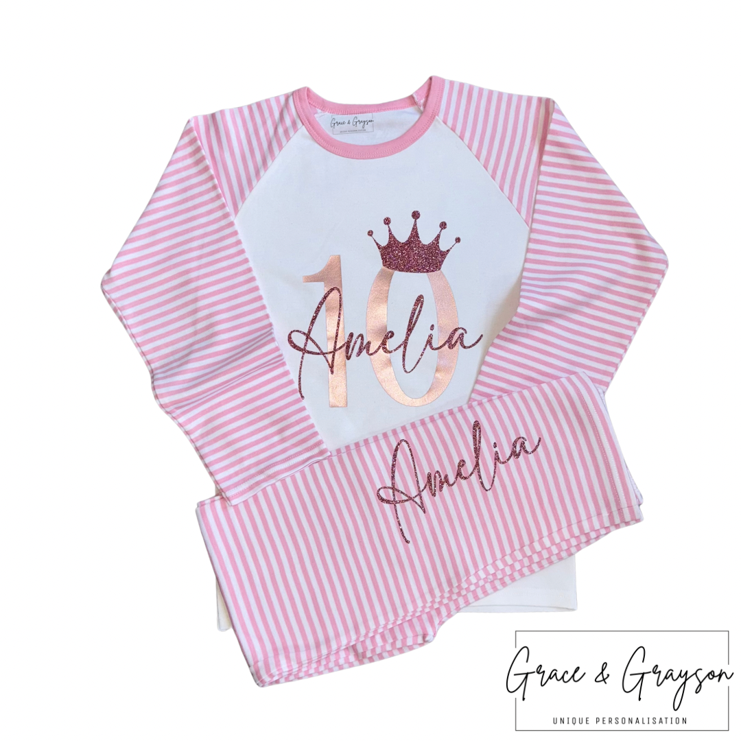 Personalised Birthday Number Pyjamas
