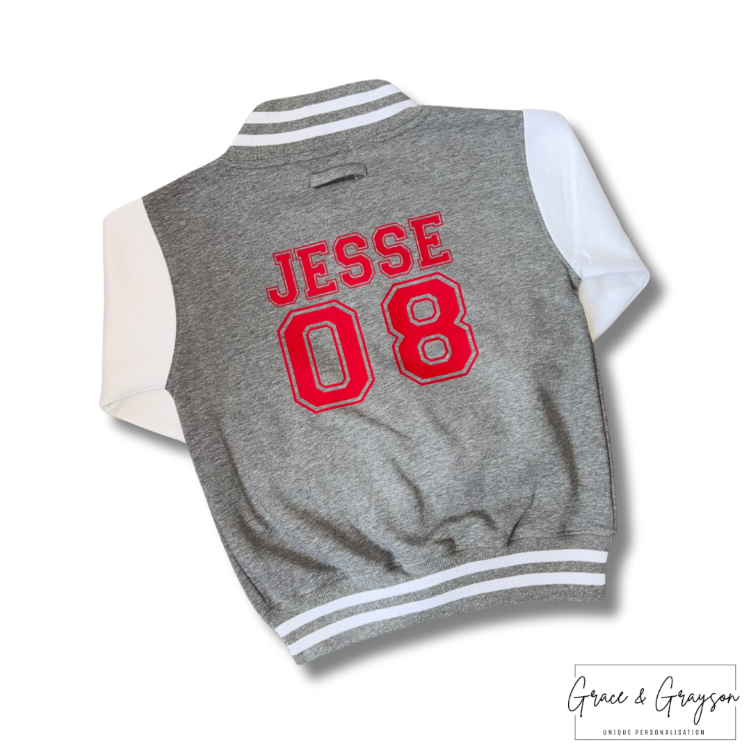 Personalised Name & Number Varsity Jacket