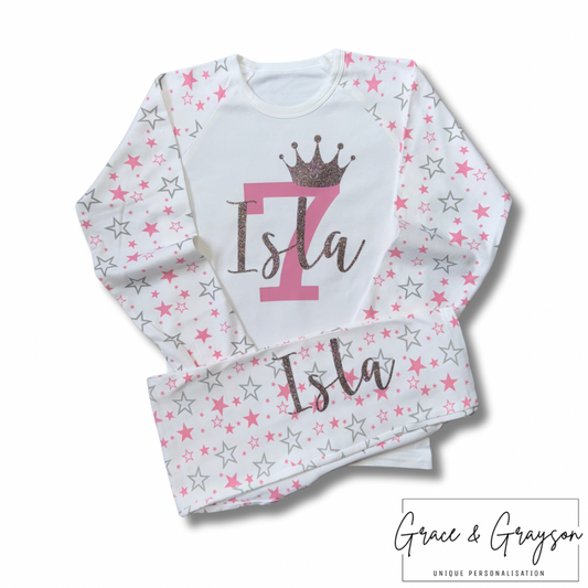 Personalised Birthday Number Pyjamas