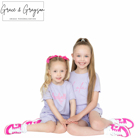 Lilac Rib Shorts & T-Shirt Set