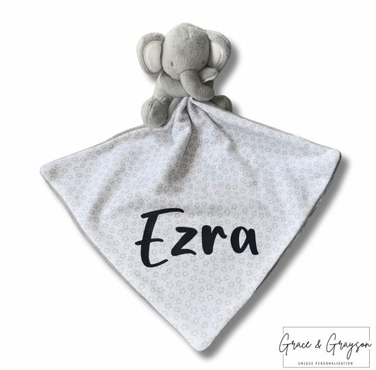 Personalised Grey Elephant Comforter