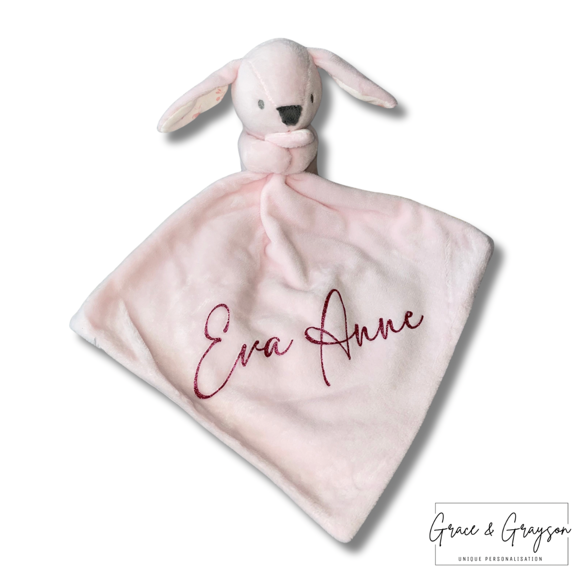 Personalised Pink Bunny Comforter