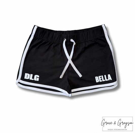 DLG Black/White Retro Shorts