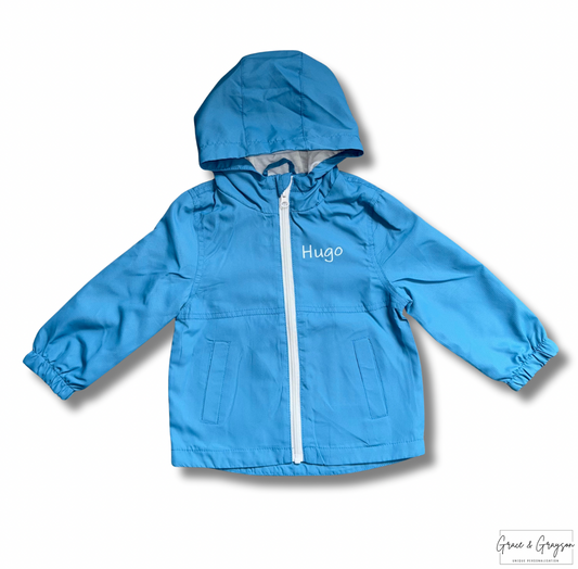 Personalised Blue Rain Coat