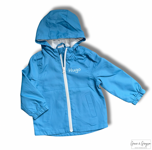 Personalised Blue Rain Coat