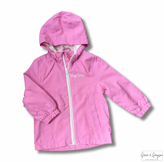 Personalised Pink Rain Coat