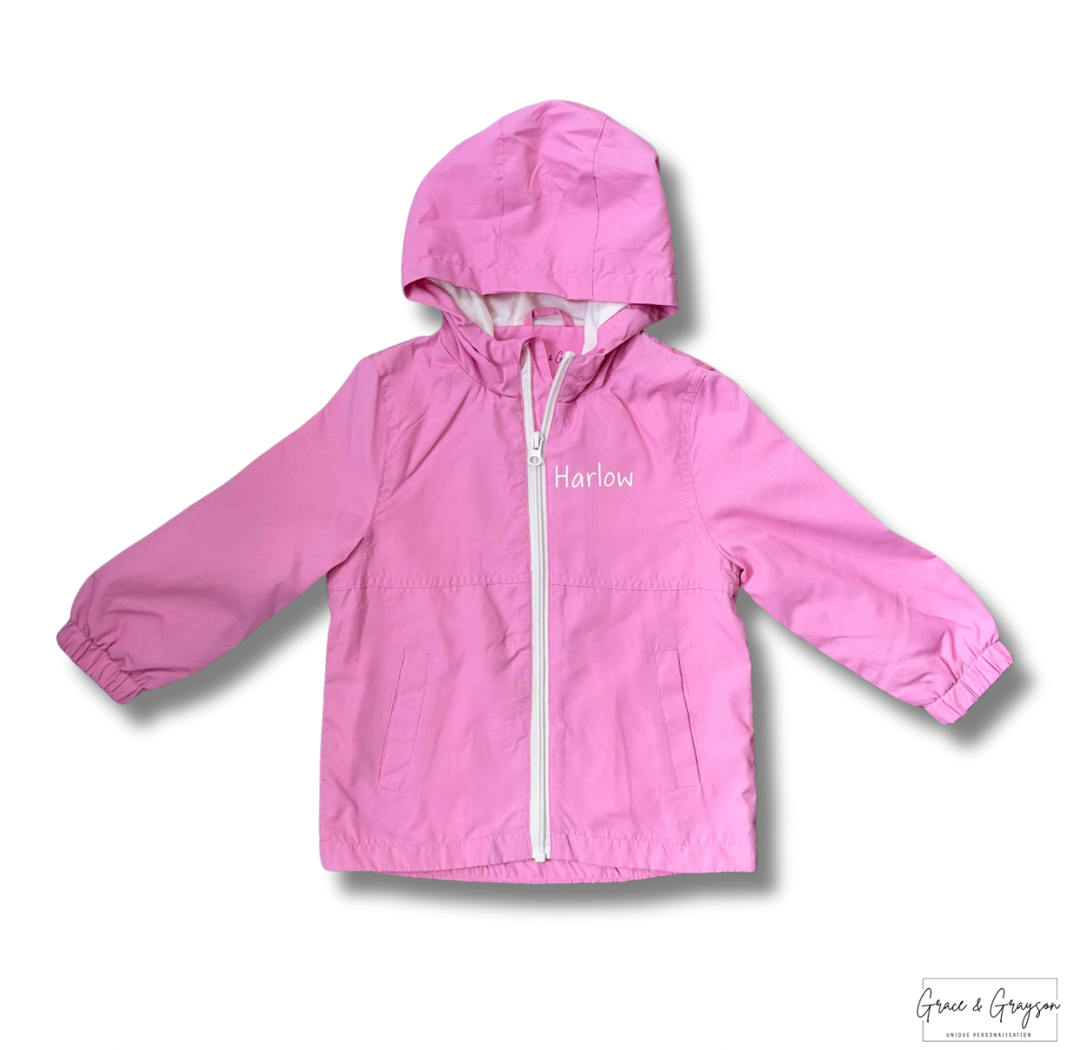 Personalised Pink Rain Coat