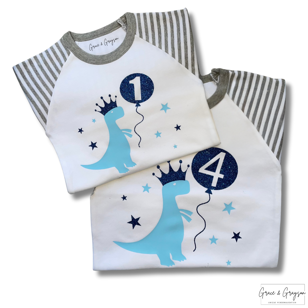 Personalised Birthday Dinosaur Pyjamas